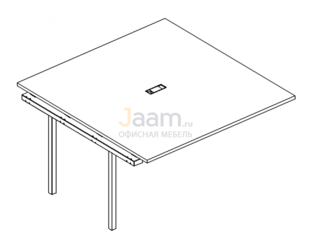 Стол для переговоров Секция стола для переговоров на металлокаркасе DUE Б2 136-1 БП
