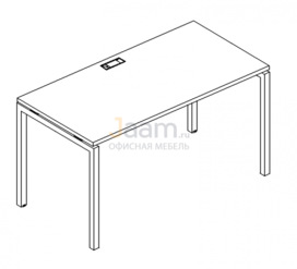 Мебель для персонала Стол письменный на металлокаркасе DUE Б2 004 БП