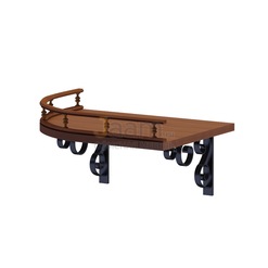 Кабинет руководителя Полка радиусная правая с балюстрадой ПК-ВР-ПЛН38Х30ПР