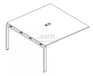 Стол для переговоров Секция стола для переговоров на металлокаркасе UNO Б1 131-1 БП