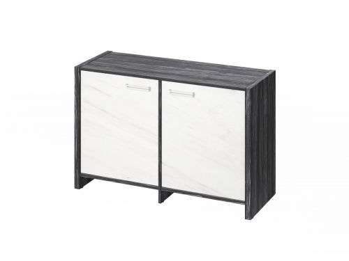Тумба для документов Festus FI-12-02.G 1222x460x806 (Древесина Графит/Мрамор Леванто белый)