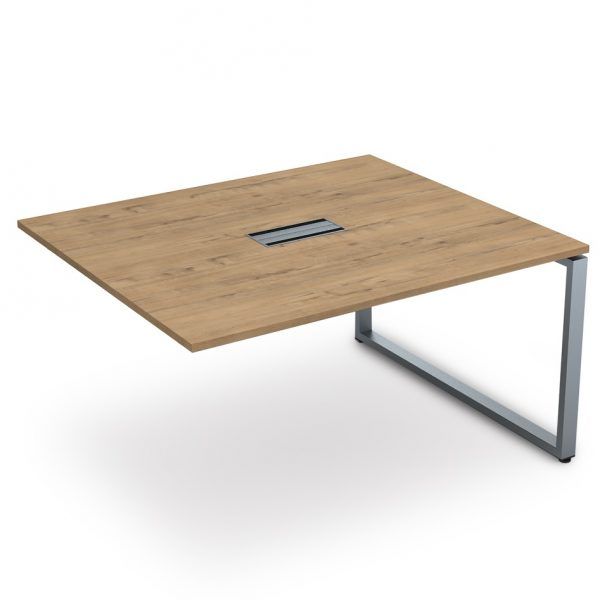 СПГК-О.927 Стол системы БЕНЧ переговорный, конечный (1400x1200x750) (TeakwoodСерый)