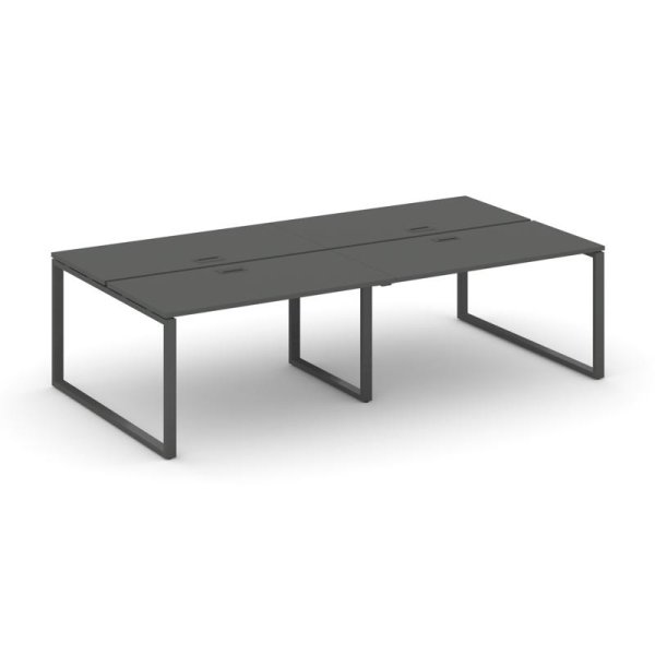 Рабочая станция 2-х сторонняя SN-6O.DRS-034 (3160х1232х750) (Антрацит/Металл Антрацит)