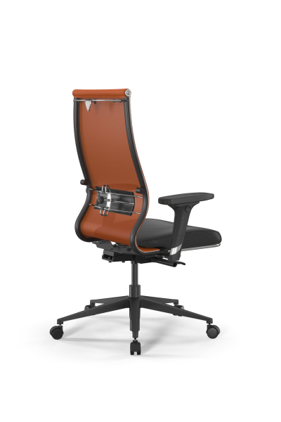 Кресло для руководителя Метта SynchroSit 10 B2-163D - T+Extra /Km00/Wm12/D02P(M24.B11.G19.W02) (Черный | Оранжевый)