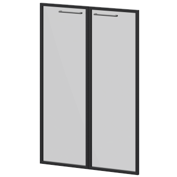 Фасады рамочные стеклянные Кортез KZF-38RS(Ч) 784x20x1158