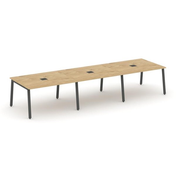 Стол переговорный SN-6A.SPRG-054 (4740х1180х750) (Тиквуд Светлый/Металл Антрацит)