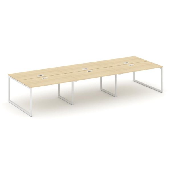 Рабочая станция 2-х сторонняя SN-4O.DRS-074 (4740х1432х750) (Акация Лорка/Металл Белый)