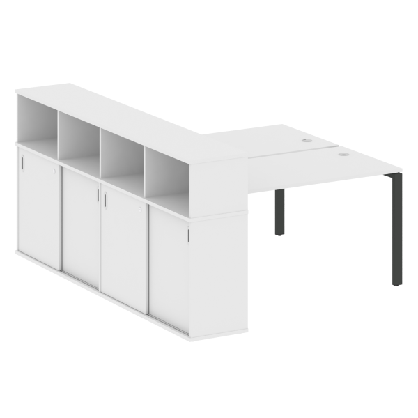 Рабочая станция с опорным шкафом-купе Metal System Style БП.РС-СШК-4.3 1910x2332x1098