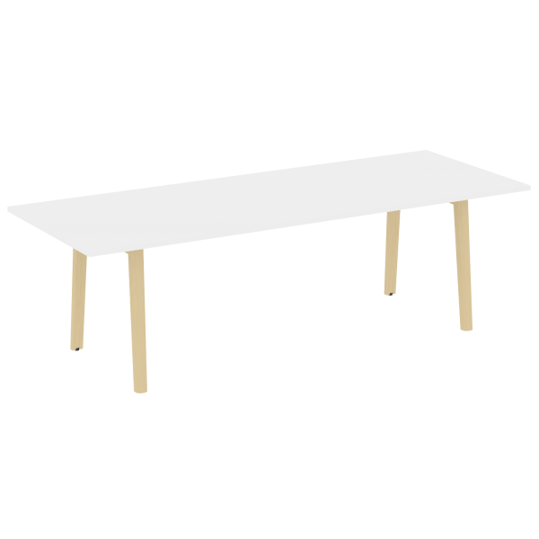 Стол переговорный на деревянных опорах Onix Wood Direct OW.PRG-25 2580x980x750