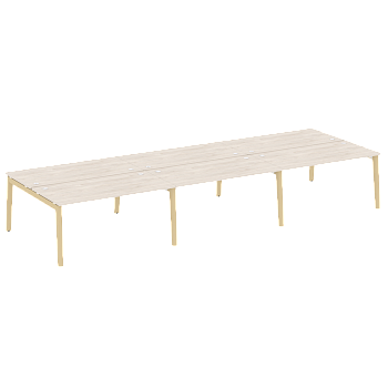 Рабочая станция на деревянных опорах Onix Wood OW.D.RS-6.4.8 4740x1635x750
