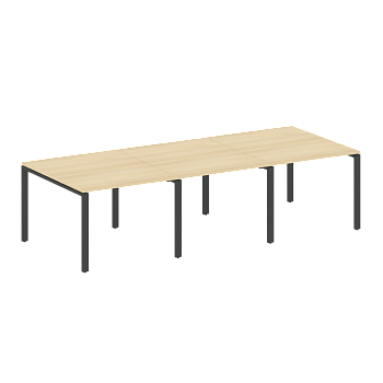 Переговорный стол 3 столешницы Metal System Style БП.ПРГ-3.1 3000x1235x750