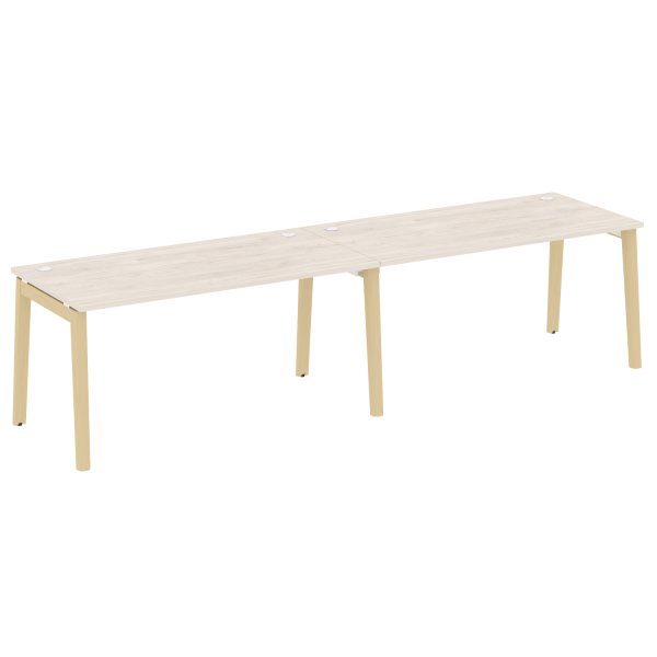 Рабочая станция на деревянных опорах Onix Wood OW.RS-2.4.8 3160x800x750