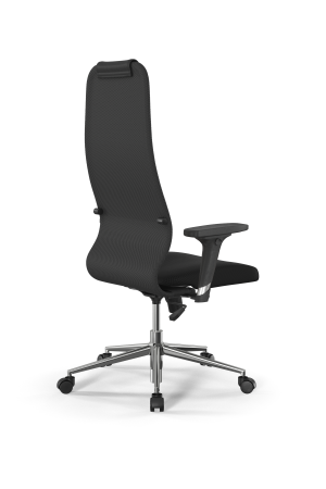 Кресло для руководителя Метта Sit 8 B1-10D - UMF(X1) /Uh02/Wh00/D02P(M09.B23.G18.W01) (Темно-серый | Черный)