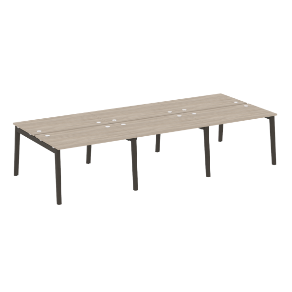 Рабочая станция на деревянных опорах Onix Wood OW.D.RS-6.2.7 3540x1475x750