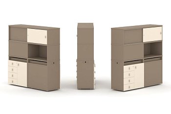 Тумба двойная + высокая надставка ES.NB.2V-30 (1500х410х1520)