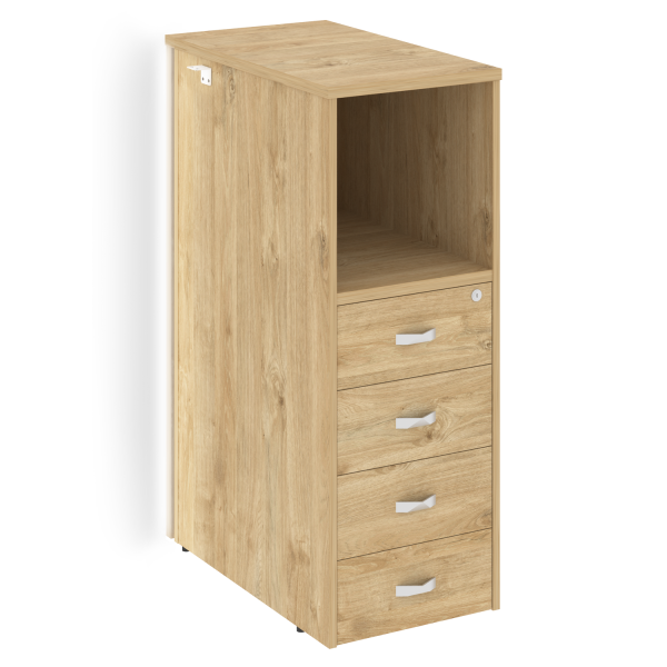 Тумба с подсветкой 4 ящика проходная, средняя Onix O.R-TV-4.S 436x767x1185