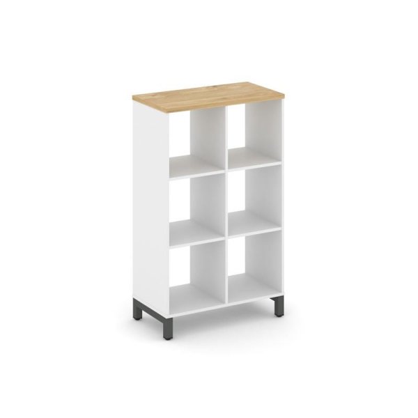 Каркас стеллажа 3 яруса SN.KS-320 (754х400х1248) (Белый/Тиквуд Светлый/Металл Антрацит)