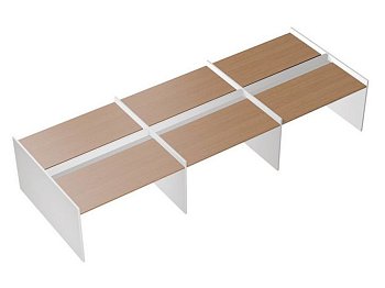Рабочая станция на опорах ДСП (6х120) с ProSystem Profiquadro КВ 1401-3 БВ 3700x1570x835