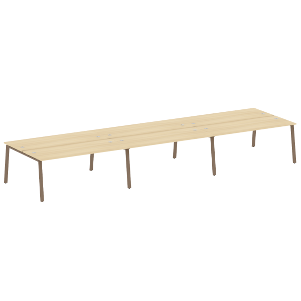 Рабочая станция на 6 рабочих места на А-образном м/к Metal System Style БА.СМ-6.5 5400x1475x750