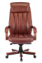 Кресло руководителя T-9922WALNUT светло-коричневый Leather EiCHel кожа крестов. металл/дерево