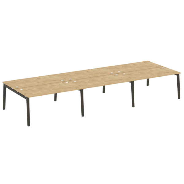 Рабочая станция на деревянных опорах Onix Wood OW.D.RS-6.4.8 4740x1635x750