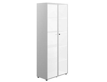 Шкаф высокий со стеклом 2-дв. (стекло мокка) Z2 IDEV86S K  860x450x2140