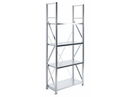 Стеллаж MS U 250/100x50/4 (Нагрузка на полку 300) (Оцинкованная сталь)