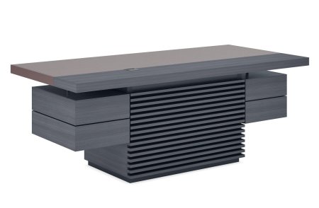 Стол руководителя с рейками ANTEY 220 (2200х950х760) (Металлик АРТ)