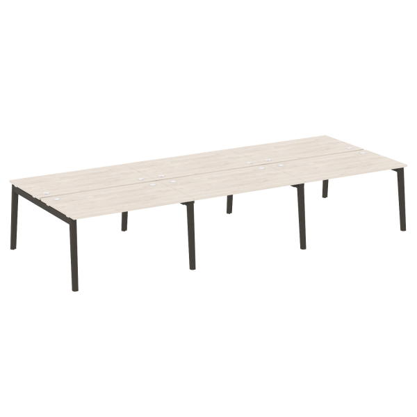 Рабочая станция на деревянных опорах Onix Wood OW.D.RS-6.3.8 4140x1635x750