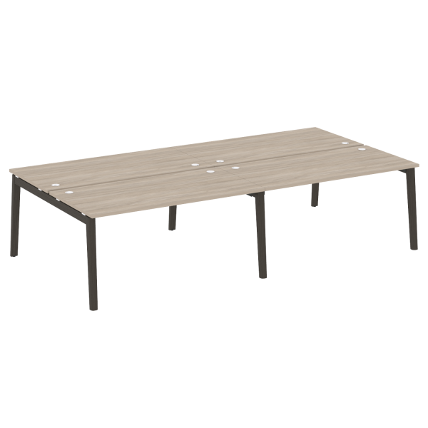 Рабочая станция на деревянных опорах Onix Wood OW.D.RS-4.4.8 3160x1635x750