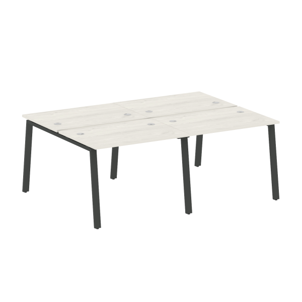 Рабочая станция на 4 рабочих места на А-образном м/к Metal System Style БА.СМ-4.1 2000x1475x750 (Дуб наварра/Антрацит металл)