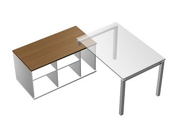 Тумба опорная стола Profiquadro КВ 231 БВ 1204x600x632