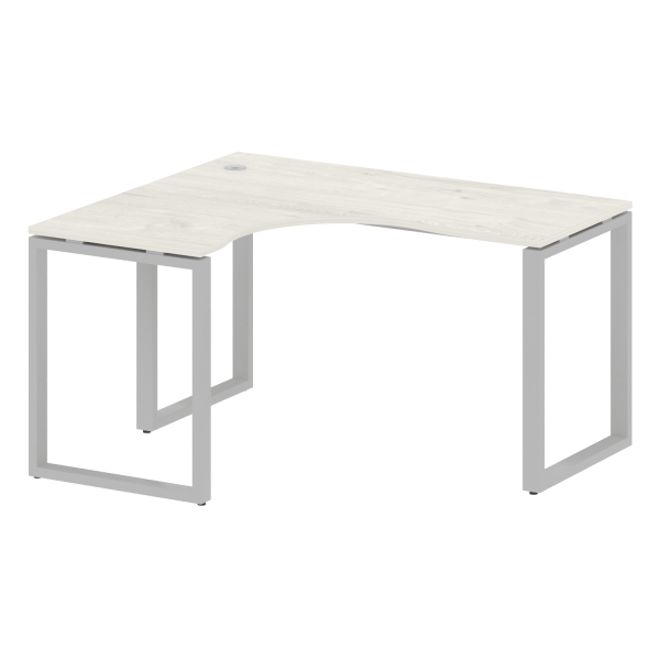Стол криволинейный левый Metal System Style БО.СА-3 Л 1400x1200x750 (Дуб Наварра/Серый металл)