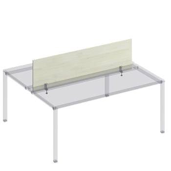 Экран настольный фронтальный с кронштейнами для рабочей станции 180 на металлокаркасе КФ Комфорт КФ 