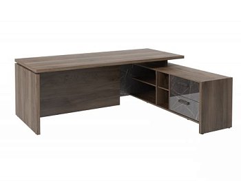 Стол руководителя с опорной тумбой Festus FB-121R.GG 1800x2100x750