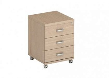 Тумба подкатная 3 ящика Flash FUSLS207 452x474x595
