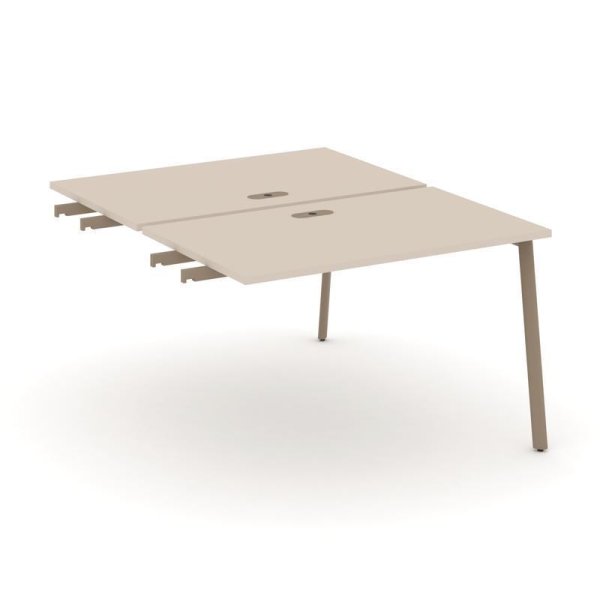Двойной стол приставка к опорным тумбам ES.D.SPR-2-LP (1180х1500х750) (Капучино/Металл Латте)