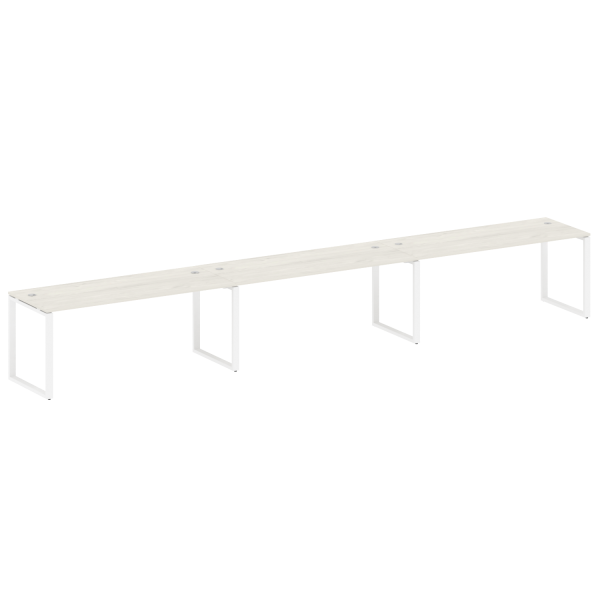 Рабочая станция Metal System Style БО.СМ-3.5 5400x720x750 (Дуб Наварра/Белый металл)