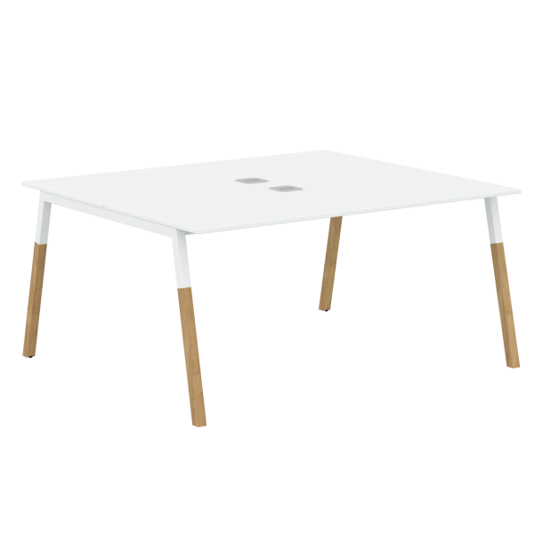 Двухместная рабочая станция Forta FWST 1513 1580x733x1370 (Белый премиум)