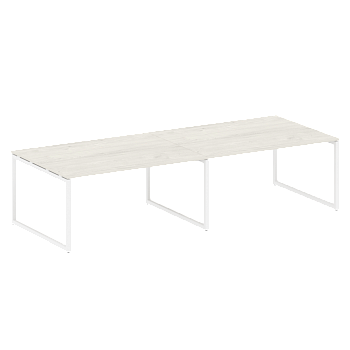 Переговорный стол 2 столешницы Metal System Style БО.ПРГ-2.4 3200x1235x750
