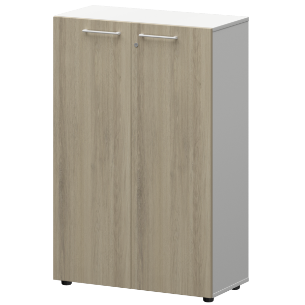 Шкаф средний закрытый Кортез СМШ38F(Б) 792x362x1190 (Кронберг/Белый)