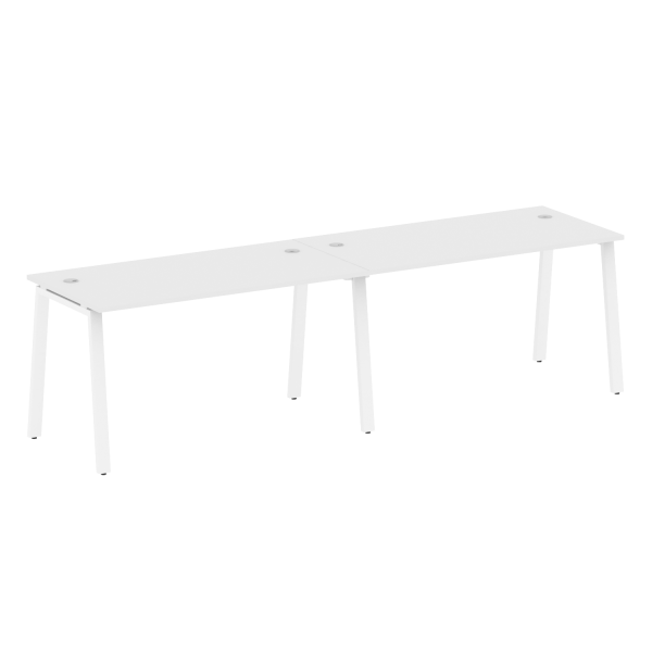 Рабочая станция на 2 рабочих места на А-образном м/к Metal System Style БА.СМ-2.3 2800x720x750