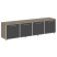 Тумба модульная черные двери LT-TS 4.6 2200x450x580