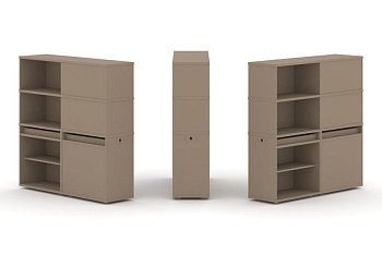 Тумба двойная + высокая надставка ES.NB.2V-17 (1500х410х1520)
