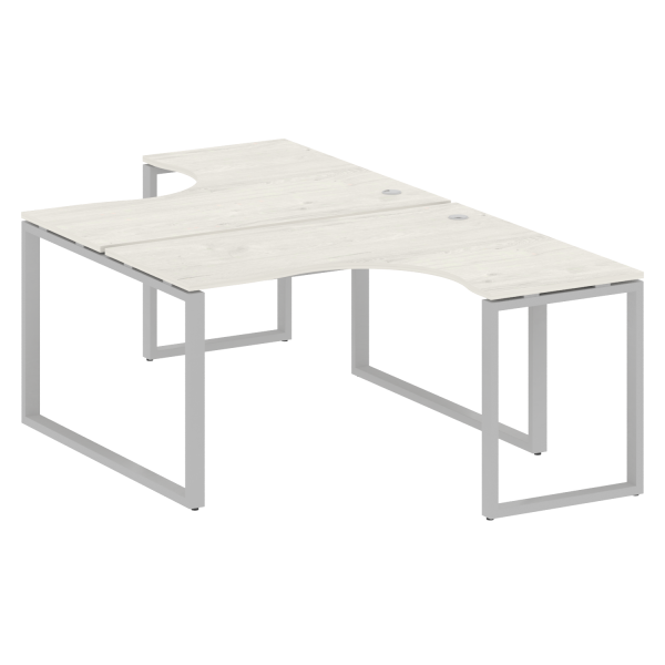 Рабочая станция криволинейная Metal System Style БО.РАС-СА-2.3 1400x2435x750 (Дуб Наварра/Серый металл)