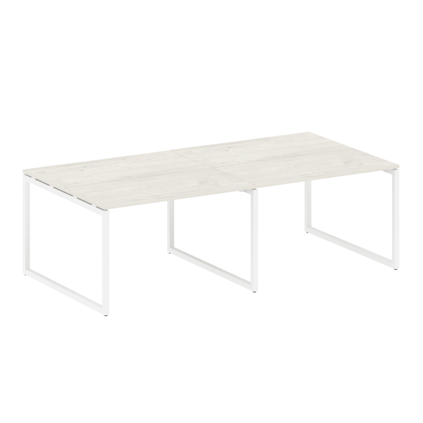 Переговорный стол 2 столешницы Metal System Style БО.ПРГ-2.2 2400x1235x750