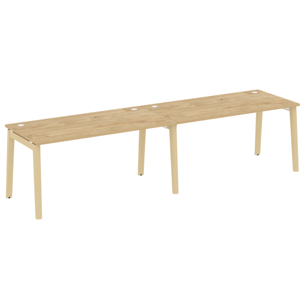 Рабочая станция на деревянных опорах Onix Wood OW.RS-2.4.8 3160x800x750