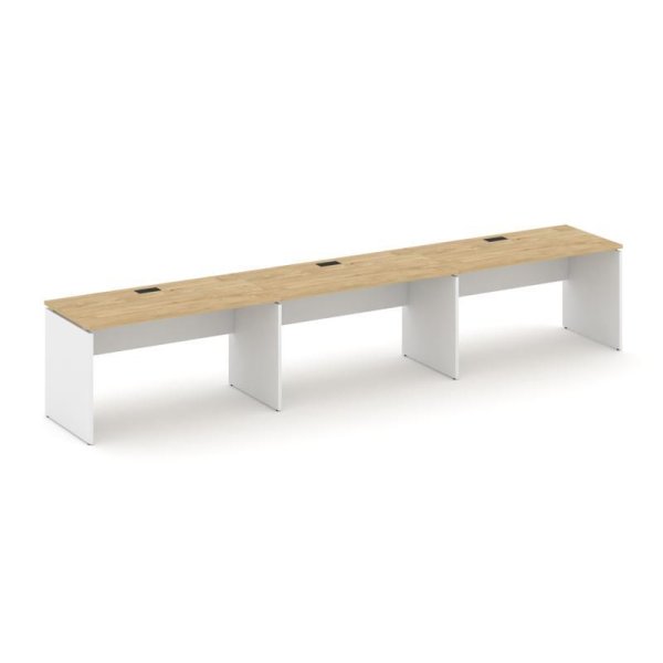 Рабочая станция 1 сторонняя SN-D.ORS-054 (4740х800х750) (Тиквуд Светлый/Белый)