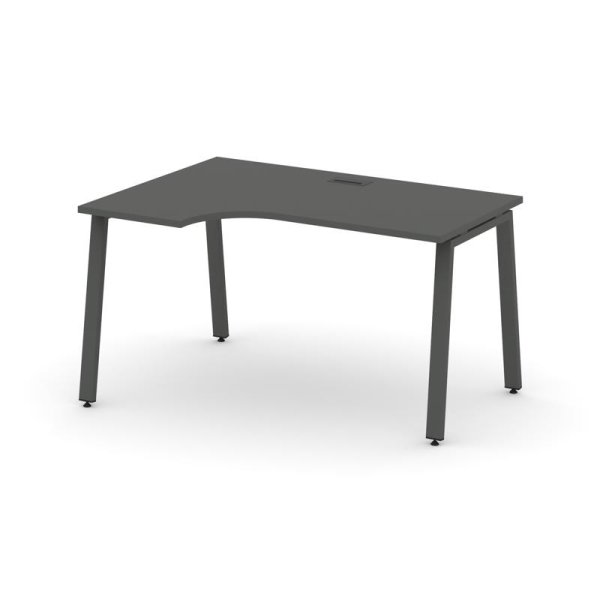 Стол рабочий эргономичный SN-6A.SPA-001(L) (1380х600/980х750) (Антрацит/Металл Антрацит)