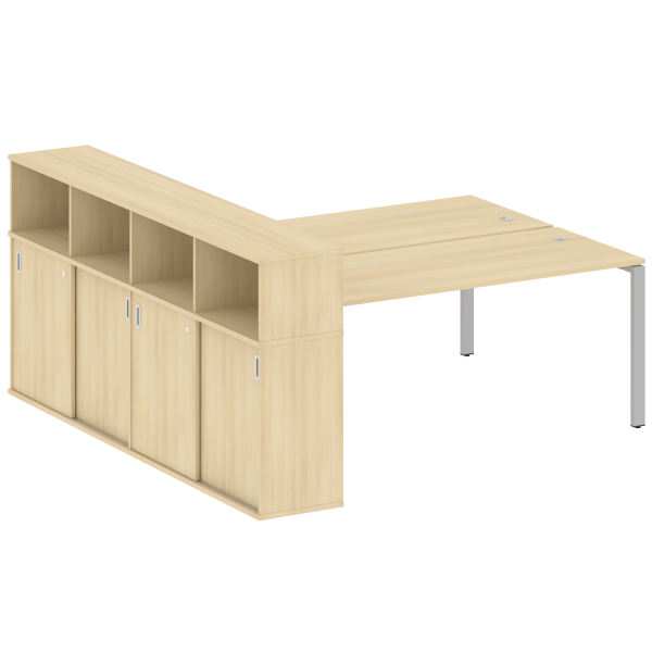 Рабочая станция с опорным шкафом-купе Metal System Style БП.РС-СШК-4.5 2210x2332x1098
